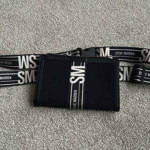 Black Steve Madden around the waist bag